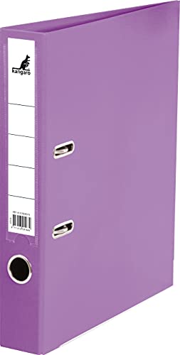 Kangaro PP Kunststoff Ordner 5 cm Rückenbreite DIN A4. Farbe Violett (Ringordner, Aktenordner, Briefordner) von Kangaro