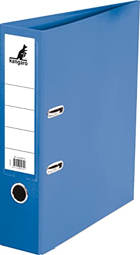 Kangaro PP Kunststoff Ordner 7,5 cm Rückenbreite DIN A4. Farbe Blau (Ringordner, Aktenordner, Briefordner), 7.5x28.5x31.5 von Kangaro