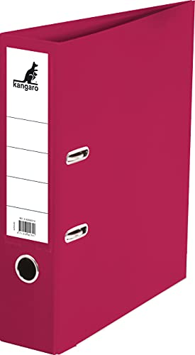 Kangaro PP Kunststoff Ordner 7,5 cm Rückenbreite DIN A4. Farbe Bordeaux (Ringordner, Aktenordner, Briefordner) von Kangaro
