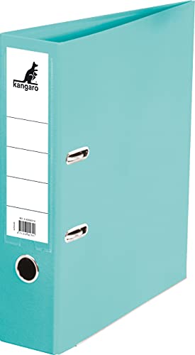 Kangaro PP Kunststoff Ordner 7,5 cm Rückenbreite DIN A4. Farbe Türkis (Ringordner, Aktenordner, Briefordner) von Kangaro