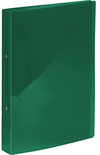 Kangaro Ringbuch, Format A4, 2 Ringe O-Mechanik, Kapazität 25mm, Material PP, Farbe grün transparent von Kangaro