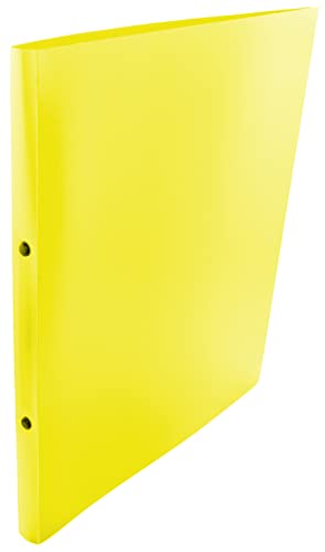 Kangaro Ringbuch Blickdicht Gelb (PP, DIN A4, 2-Ringe 16mm O-Mechanik, Rücken 20mm) von Kangaro