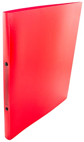 Kangaro Ringbuch Blickdicht Rot (PP, DIN A4, 2-Ringe 16mm O-Mechanik, Rücken 20mm), Rot von Kangaro
