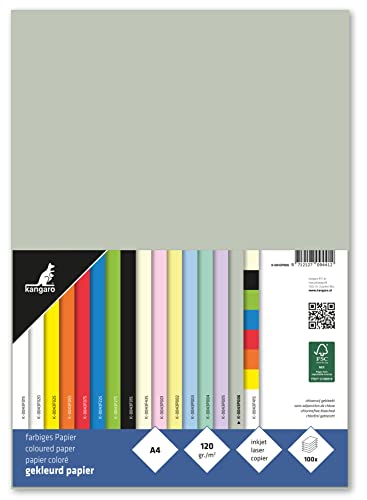Kangaro - Tonpapier Pastell Grau DIN A4-120g/m² FSC mix – 100 pack - Briefpapier Bastelpapier DIY Kangaro - Tonpapier Pastell Grau DIN A4-120g/m² FSC mix – 100 pack - Briefpapier Bastelpapier DIY von Kangaro