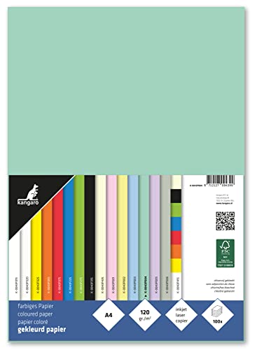 Kangaro - Tonpapier Pastell Grün DIN A4-120g/m² FSC mix – 100 pack - Briefpapier Bastelpapier DIY Kangaro - Tonpapier Pastell Grün DIN A4-120g/m² FSC mix – 100 pack - Briefpapier Bastelpapier DIY von Kangaro