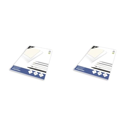 Kangaro Transparant Technisches Zeichenpapier/Millimeterpapier DIN A4 24 seiten 80g/m² papier mit 1 blatt 1/5/10mm Orange Raster, K-770300 (Packung mit 2) von Kangaro