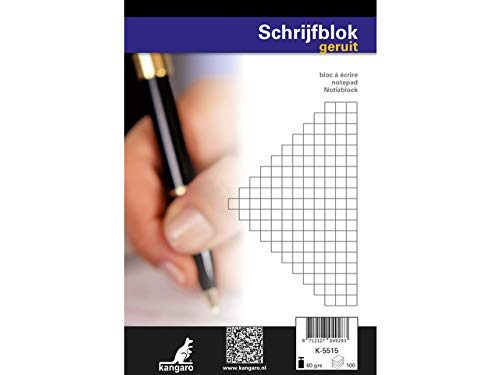 Notizblock Kangaro A5 kariert 5mm 60grs 100 Blatt. Packung mit 5 Stück. Notizblock Kangaro A5 kariert 5mm 60grs 100 Blatt. Packung mit 5 Stück. von Kangaro