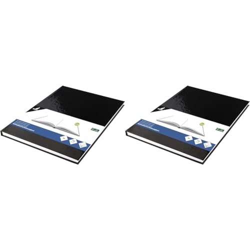 Skizzenbuch K-5564 Kangaro A4 blanko Hardcover 80 Blatt 100g schwarz (Packung mit 2) von Kangaro