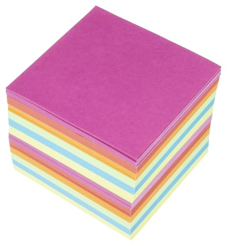 Kangaro Zettel für Notizzettelbox 9x9x9cm sortierte Farben Shrumpf 700 Blatt von Kangaro