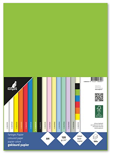 kangaro - Tonpapier Grün DIN A4-120g/m² FSC mix – 100 pack - Briefpapier Bastelpapier DIY, 29.7x21x1.5, K-0043F275 kangaro - Tonpapier Grün DIN A4-120g/m² FSC mix – 100 pack - Briefpapier Bastelpapier DIY, 29.7x21x1.5, K-0043F275 von Kangaro