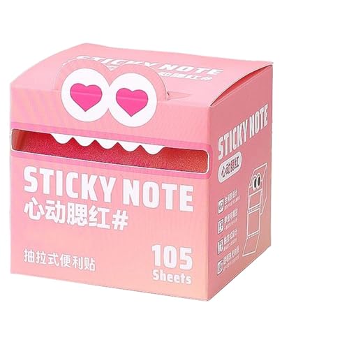 Cute monster1 Pattern Sticky Note (105 Blätter/Roll), Durchscheinendes Farbememo -Pad - Kreative Klebrennoten Herausgezogen, Für Highlights Der Arbeitsplatzschule Reminder Notebook Home -Schüler von Kanoauo