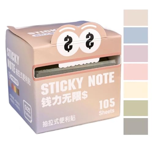 Cute monster1 Pattern Sticky Notes, Zufällige Farbmonster Sticky Note, Kreative Haftnotizen Herausgezogen, Zurück Zum Schulgeschenk Für Lehrer Und Schüler (105 Blätter/Roll) von Kanoauo