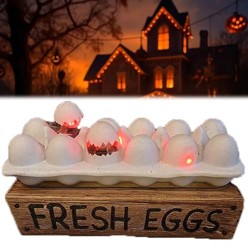 Halloween Zombie Chick, Deviled Eggs Tably Leuchte Dekoration, gruselige Eierschalen -LED -Display mit gruseligen schlüpfenden Küken, für Bauernhaus, Küche, Tischplatten, Herzstück, Sammeln Halloween Zombie Chick, Deviled Eggs Tably Leuchte Dekoration, gruselige Eierschalen -LED -Display mit gruseligen schlüpfenden Küken, für Bauernhaus, Küche, Tischplatten, Herzstück, Sammeln von Kanoauo