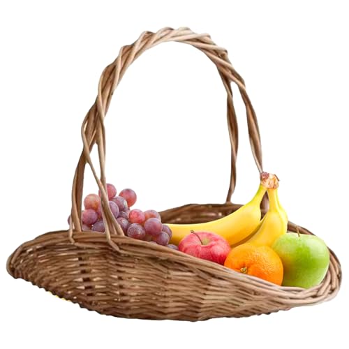 Kanoauo Großer Blumenkorb,Weidenkorb Zur Aufbewahrung Von Blumengestecken | Große Aufbewahrung für Küchenzubehör, Heimdekoration und Lebensmittelbehälter für Picknick, Partyzubehör und Kanoauo Großer Blumenkorb,Weidenkorb Zur Aufbewahrung Von Blumengestecken | Große Aufbewahrung für Küchenzubehör, Heimdekoration und Lebensmittelbehälter für Picknick, Partyzubehör und von Kanoauo