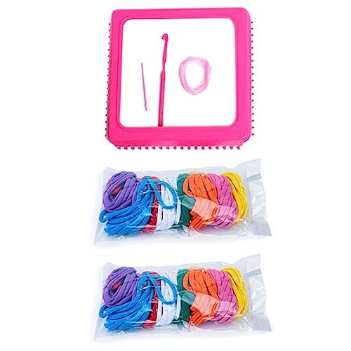 Kanylavy Webstuhl-Set, Spielzeug für Kinder und Erwachsene, Topflappen-Loop-Bastelarbeiten für Mädchen, Topflappen-Webstuhl-Stricksets von Kanylavy