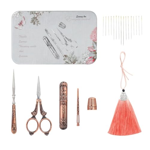Kapmore Vintage Stickscheren-Set – Tragbares Metall DIY Handwerk Werkzeuge Nähset von Kapmore