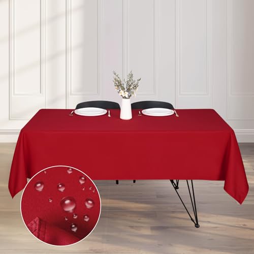 Kapwall Tischdecke Outdoor Abwaschbar 137x280 Rot Gartentischdecke Tischdecken Table Cloth für Outdoor, Garten, Hochzeit, Kapwall Tischdecke Outdoor Abwaschbar 137x280 Rot Gartentischdecke Tischdecken Table Cloth für Outdoor, Garten, Hochzeit, von Kapwall