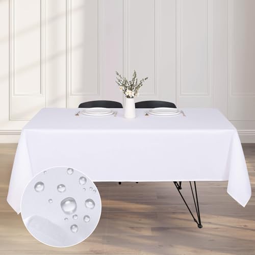 Kapwall Tischdecke Outdoor Abwaschbar 137x280 Weiß Gartentischdecke Tischdecken Table Cloth für Outdoor, Garten, Hochzeit, Kapwall Tischdecke Outdoor Abwaschbar 137x280 Weiß Gartentischdecke Tischdecken Table Cloth für Outdoor, Garten, Hochzeit, von Kapwall