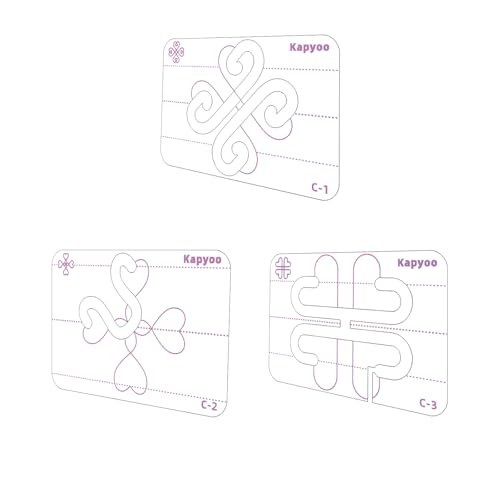Kapyoo Freibewegliche Quilt-Vorlagen mit rutschfesten Griffen, Quilt-Lineal und Vorlagen für Industrie- und Haushaltsmaschinen, wiederverwendbare Schablonen für selbstgemachte Quilt-Designs von Kapyoo