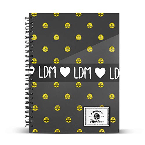 Martina D'Antiochia (La Diversión de Martina) Grey-DIN A5 Rasterpapier Notizbuch von KARACTERMANIA