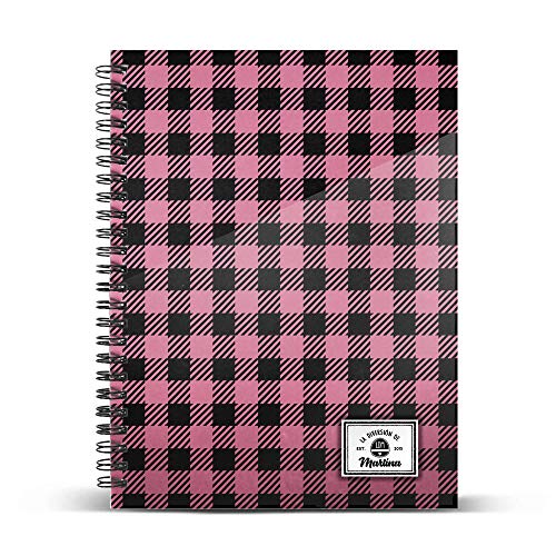 Martina D'Antiochia (La Diversión de Martina) Pink-DIN A4 Rasterpapier Notizbuch von KARACTERMANIA