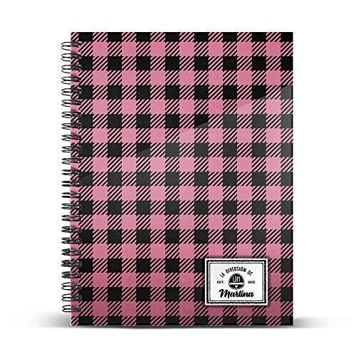 Martina D'Antiochia (La Diversión de Martina) Pink-DIN A5 Rasterpapier Notizbuch von KARACTERMANIA