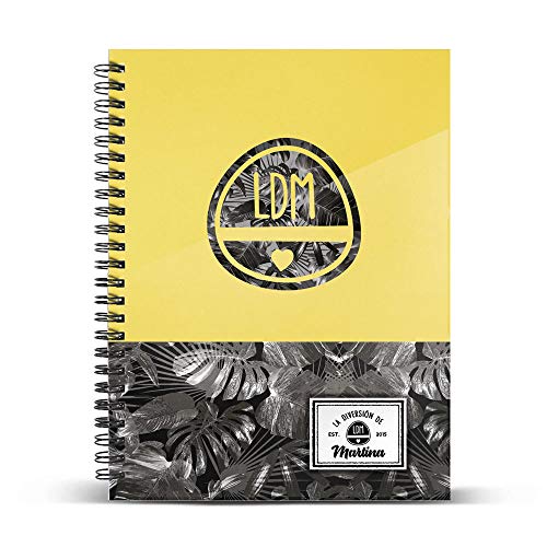 Martina D'Antiochia (La Diversión de Martina) Yellow-DIN A5 Rasterpapier Notizbuch von KARACTERMANIA
