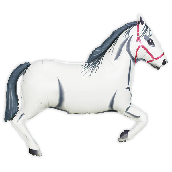 XXL Formballon Weißes Pferd, 91cm XXL Formballon Weißes Pferd, 91cm von Karaloon GmbH