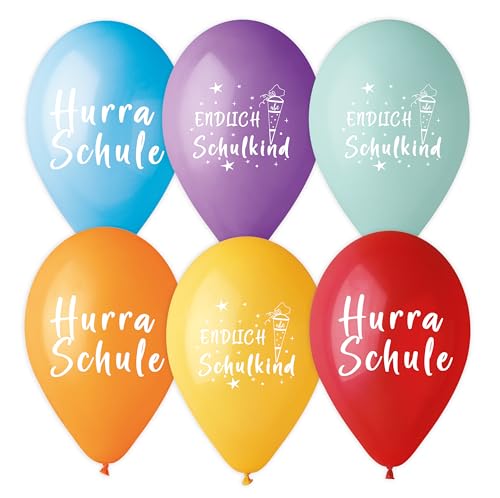 18 Luftballons bunt sortiert bedruckt Endlich Schukind und Hurra Schule, 28-30 cm/11 inch 18 Luftballons bunt sortiert bedruckt Endlich Schukind und Hurra Schule, 28-30 cm/11 inch von Karaloon