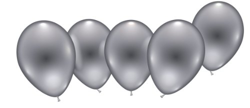 Karaloon 10013-8 Ballons 23 cm, Silber von Karaloon