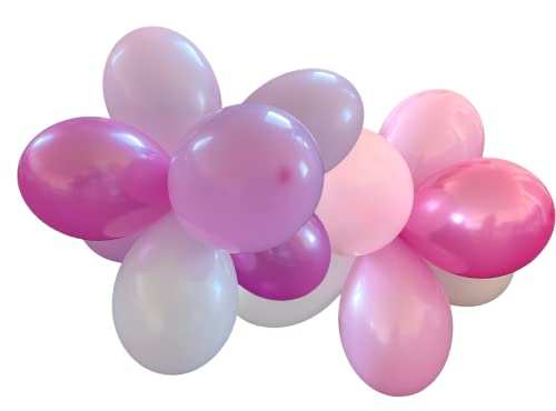 Karaloon 10025 Luftballons rosa & pink Home Party Mix I Helium Ballons 28 cm, 16 Stück I Luftballons Geburtstag, Party & Hochzeit I Aus Naturkautschuk von Karaloon