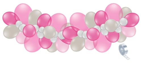 1 DIY Ballongirlande in pink 61 tlg. - ergeben ca. 2,40 m von Karaloon