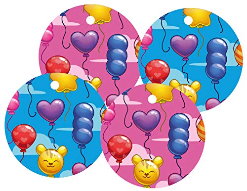 Karaloon Z10040-12 12 Ballonmotiv 1 Sorte pink/blau Ballongewichte, bunt von Karaloon