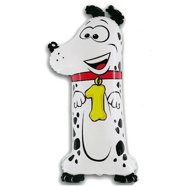 XXL Zahlenballon als süßer Hund für 1. Kindergeburtstag von Karaloon