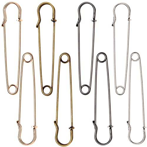 8X Extra große metallische Sicherheitsnadeln - 4" Big Pins Zubehör - Mode, Kleidung, Nähen, Basteln, Quilten - Hält Stoffe, Decken, Wäsche, Polstermöbel von Kare & Kind