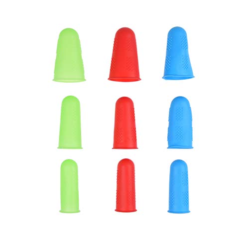 Kare & Kind Fingerschutzkappen - 9er-Pack - Silikon - Verhindert verbrannte Finger beim Basteln mit Heißwachs, Lötkolben - Schützt auch beim Nähen, Anordnen von Rosen von Kare & Kind