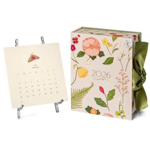 Karen Adams Silberne Staffelei 2026 Tischkalender 12 Monate Januar 2026 - Dezember 2026 von Karen Adams
