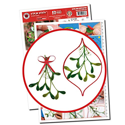 Karen Marie Klip Papirmuseets By A/S Quilling Template, Mistletoe von Karen Marie Klip Papirmuseets By A/S