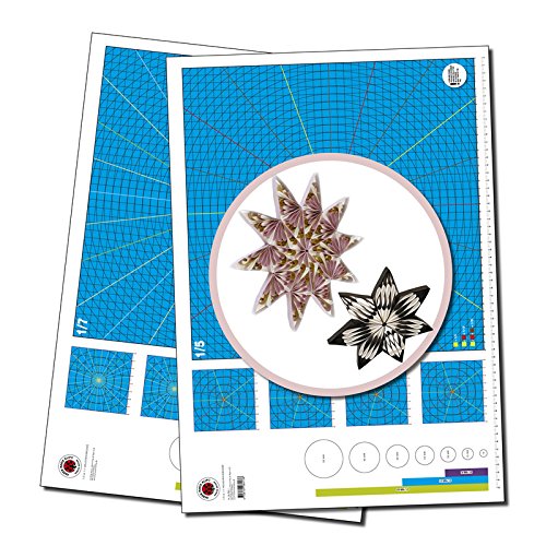 Karen Marie Klip Papirmuseets By A/S Quilling Template Messbogen 1/5 & 1/7 (ohne Pappe) A2 von Karen Marie Klip Papirmuseets By A/S