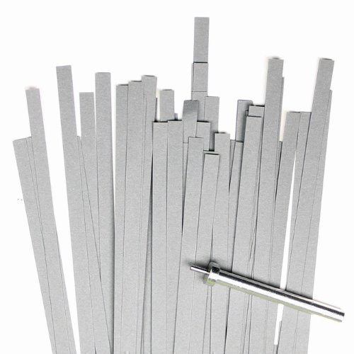 Karen Marie Klip: Quilling Papierstreifen Grey, 5x450mm, 115 g/m2. 80 Streifen von Karen Marie Klip Papirmuseets By A/S