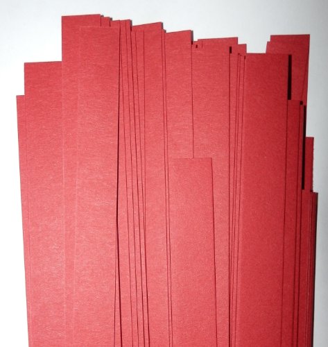 Karen Marie Klip: Quilling Papierstreifen Kirsch Rot, 5x450mm, 120 g/m2. 80 Streifen von Karen Marie Klip Papirmuseets By A/S