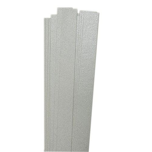 Karen Marie Klip: Quilling Papierstreifen Pearl Silver/Silber, 15x450mm, 120 g/m2, 20 Streifen von Karen Marie Klip Papirmuseets By A/S