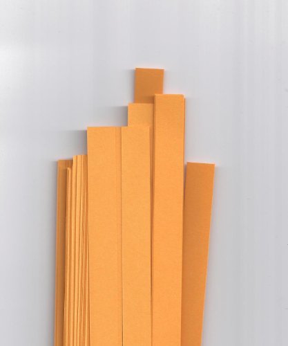 Karen Marie Klip: Quilling Papierstreifen dark Yellow, 5x450mm, 120 g/m2. 80 Streifen von Karen Marie Klip Papirmuseets By A/S