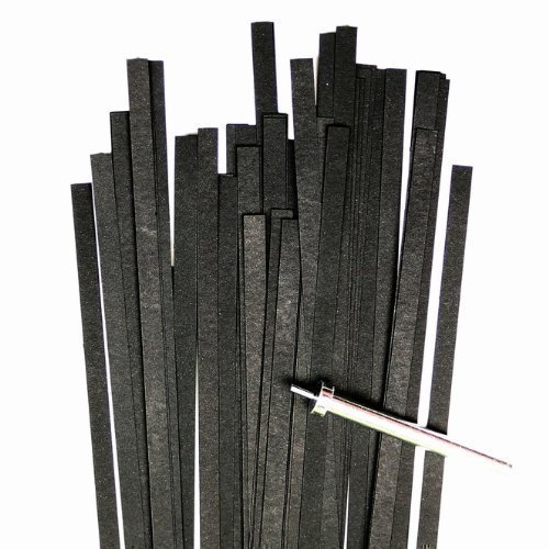 Karen Marie Klip: Quilling Papierstreifen Black, 5x450mm, 120 g/m2. 80 Streifen von Karen Marie Klip