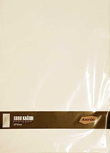 Marmor Papier 35x50cm (Creme 90g/m² - 100 Blatt) | Ebru Kagidi marbled paper von Karin Ebru