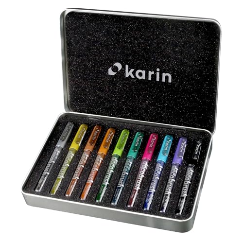 KARIN DecoBrush Metallic 10 pcs. set DecoBrush Metallic 10 Stück Transparenter Körper mit ink-free System, 2,4 ml KARIN DecoBrush Metallic 10 pcs. set DecoBrush Metallic 10 Stück Transparenter Körper mit ink-free System, 2,4 ml von Karin