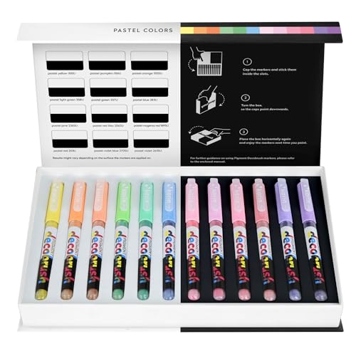 KARIN PIGMENT decobrush Pastel Colors Collection, 29C7, 12 Stück (1er Pack) von Karin