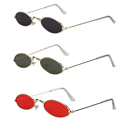3 Paare Oval Brille, Hippie Brille Set Kostüm Brille Vintage Hippie Brille Retro Party Brille Sonnenbrille Party Hippie Gläser Brille Rosa Rund Farben Brille Hippie Sonnenbrille Damen Sunglasses Woman 3 Paare Oval Brille, Hippie Brille Set Kostüm Brille Vintage Hippie Brille Retro Party Brille Sonnenbrille Party Hippie Gläser Brille Rosa Rund Farben Brille Hippie Sonnenbrille Damen Sunglasses Woman von Karjiaja