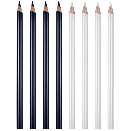 8pcs Schneiderkreide Nähkreide Stoffkreide Nähen Bleistift Nähutensilien Marker Stift Bleistiftkreide Stoffmarkierungskreide Löslicher Nähstift für Kreide Nähen Quilten Notizen Basteln (2 Farben) von Karjiaja