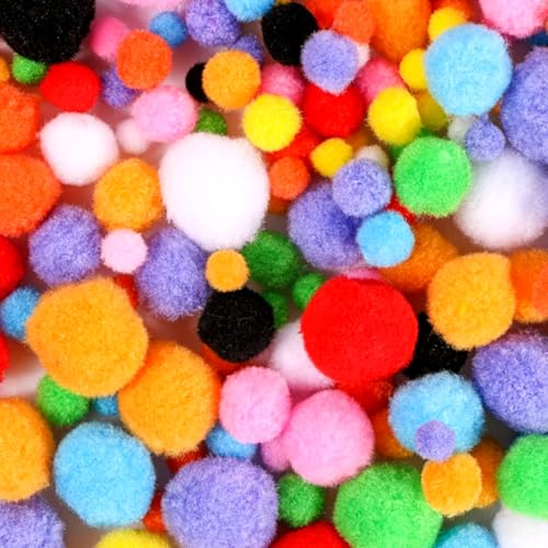 1000 Stück Pompons zum Basteln - Mini Pompons Bunt 1-2.5cm, Pompons für Handwerk Herstellung, Pompons Deko Party Deko Pompons Bälle für Ostern, Weihnachten, Kinder 1000 Stück Pompons zum Basteln - Mini Pompons Bunt 1-2.5cm, Pompons für Handwerk Herstellung, Pompons Deko Party Deko Pompons Bälle für Ostern, Weihnachten, Kinder von Karkar